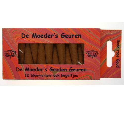 Rode roos goud kegeltjes
