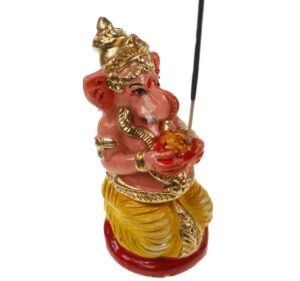 Ganesh middel liggend + geverfd - Puja
