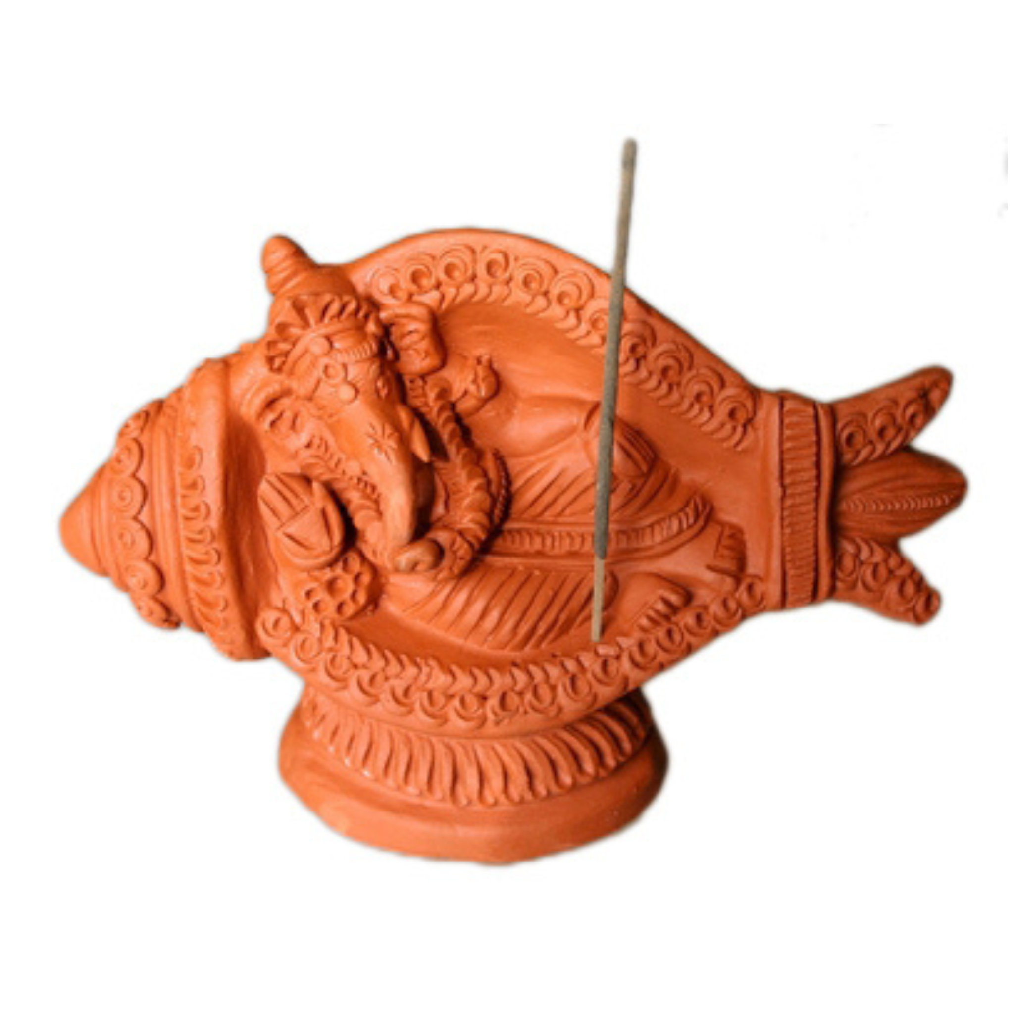 Ganesh wierookhouder in schelp