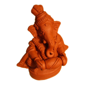 Terracotta Ganesh muzikantje, groot (trommel)