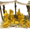 Complete kerststal, middenmaat, 10 figuren