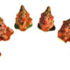 Ganesh muzikantjes geverfd, klein (orkest)