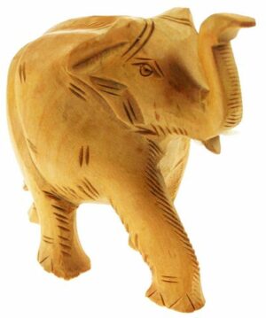 Houten Wierookvat (Handgemaakt India) - Olifanten Design, 30,5x6,2x5,5 Cm, Geschikt Voor Wierookstokjes & Kegels