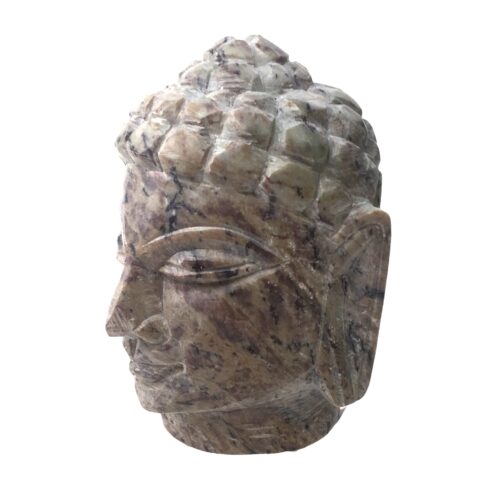 Boeddhahoofd speksteen - groot (8,5 cm)