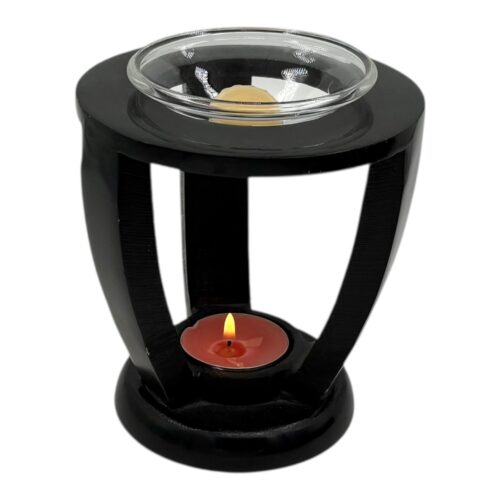 Aromalamp zwart - drie pilaren