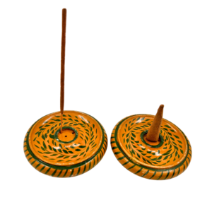 Wierookhouder speksteen handbeschilderd