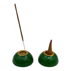 Wierook en kegelhouder geverfd groen