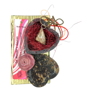 Valentijn Cadeauset Rode Roos - ketting in sieradendoosje (hart)