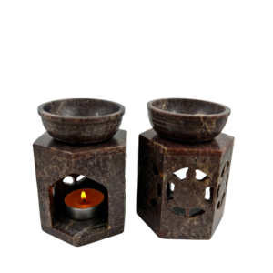 Aromalamp speksteen handgekerfd