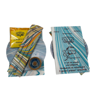 Cadeausetje met probeerpakje, 12ks, gs en houdertje, blauw