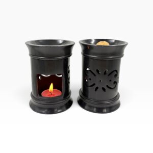 Aromalamp gekerfd vlinder, hoog zwart